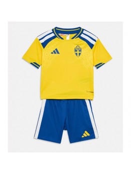 Sverige Replika Hemmakläder Barn VM 2026 Kortärmad (+ byxor)